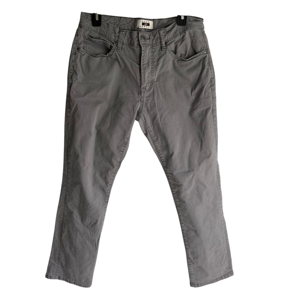 JOSEPH ABBOUD Gray Slim Fit Mens Cotton Blend Mens Chinos,‎ 32x30